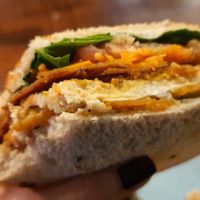 Close up to the Tofu Chk'n Club   at Graze in Nashville