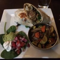tempeh wrap with veggies at Graze in Nashville
