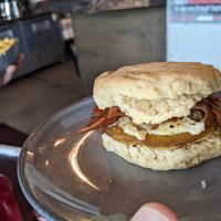 Bacon egg and cheese biscuit at Graze in Nashville