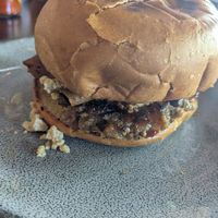 Blue cheese burger 🍔 at Graze in Nashville