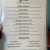 Menu  at Graze in Nashville