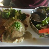 Seiten steak & mashed potatoes  at Graze in Nashville