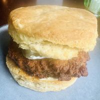 Hot tofu chk’n biscuit  at Graze in Nashville
