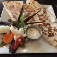 Buffalo “chicken” quesadillas  at Graze in Nashville