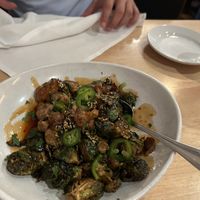 Brussel sprouts   at Poppycock's in Traverse City