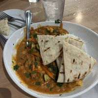 Curry with pita, no crema   at Poppycock's in Traverse City