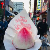 Lotus seeds and white bean paste man at Peking Hanten in Yokohama