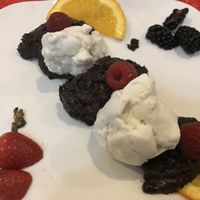 Chocolate mousse at Dolmen Bar in Lanzarote