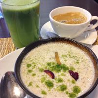The Booster breakfast option and green juice  at Ayaso Restaurant in Marrakech
