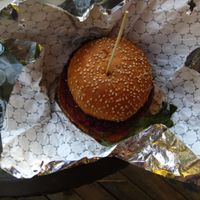 The Incredible Beet Burger was good, but not mind-blowing.  at Burger Vegan in Montreal