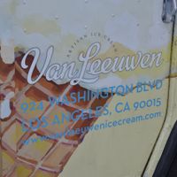 Ice cream truck at Van Leeuwen Ice Cream - Arts District in Los Angeles