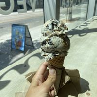 Cookies and cream with caramel   at Van Leeuwen Ice Cream - Arts District in Los Angeles