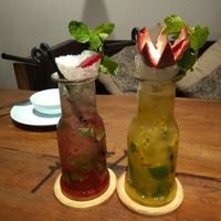 Raspberry and Passion Fruit Mojitos at Uu Dam Chay in Hanoi