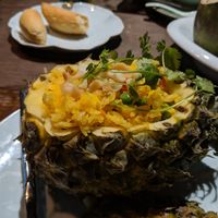 Pineapple macadamia fried rice at Uu Dam Chay in Hanoi