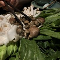 Make your own mix. Mushrooms hot pot. Delicious.  at Uu Dam Chay in Hanoi