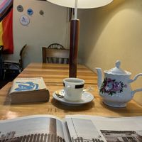 A cinnamon ginger tea  at Triumph Coffee in Portland