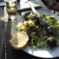 Falafel salad with wild herbes at VeBistro in Wittersheim