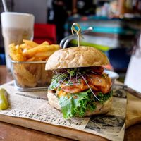 Kimchi burger is well made and delicious at URBN Culture in Taipei