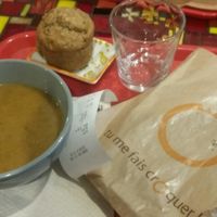 soupe et muffin vegans at Les Casse Croute de Suzy in Angers