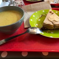 Lentil Soup & NOT-Cheesecake   at Les Casse Croute de Suzy in Angers