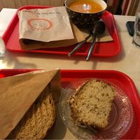 Soup, sandwich and cake...all vegan! at Les Casse Croute de Suzy in Angers