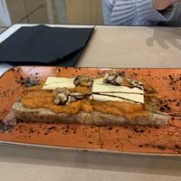 Tostada “sobrasada"  at 269 Gastro Vegan in Salamanca