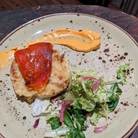 Potato tortilla at 269 Gastro Vegan in Salamanca