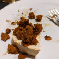 Salchichas (in action) at 269 Gastro Vegan in Salamanca