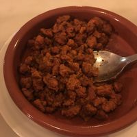 Carne picada vegana! Realmente tenía el sabor a zorza y ella textura muy logrado at 269 Gastro Vegan in Salamanca