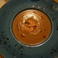 Crema de champiñones y cherrys asados at 269 Gastro Vegan in Salamanca