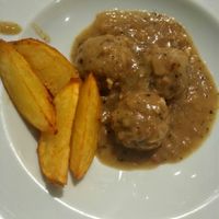 Albóndigas en salsa at 269 Gastro Vegan in Salamanca
