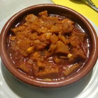 "Hígado" encebollado at 269 Gastro Vegan in Salamanca