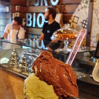 Pistachio + chocolate at Puro & Bio in Sevilla