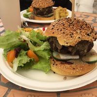 Seitan burgers  at SmooVie Grignotheque in Saint-leon-sur-vezere