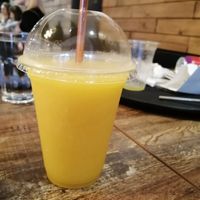 Mango and passionfruit smoothie at 3 Three's Coffee Lounge in Birmingham