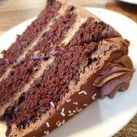 Chocolate cake at 3 Three's Coffee Lounge in Birmingham
