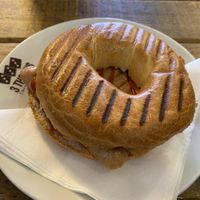 Sausage Bagel  at 3 Three's Coffee Lounge in Birmingham