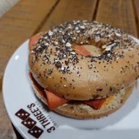Stucker bagel at 3 Three's Coffee Lounge in Birmingham