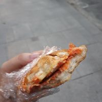 Bocadillo bacon y queso at Mona Pinkerton in Madrid