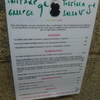 Menu at Mona Pinkerton in Madrid