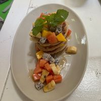 They sprinkled sugar on top of the fruits😒 at Greenlight Cafe & Bar in Koh Samui