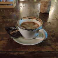 Coffee with coconut milk at Greenlight Cafe & Bar in Koh Samui