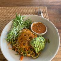 Raw pad thai bowl at Greenlight Cafe & Bar in Koh Samui