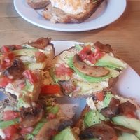 Avo toast at Shed in Reading