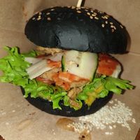 Burger at One Planet in Kyiv