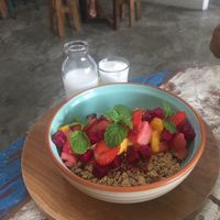 granola mix (wonderful with soy and coconut Milk) at The Spicy Coconut in Seminyak