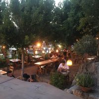 the terrace  at Oburus Momus in Kas