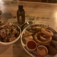 Cauliflower, ginger kombucha, beer plate  at Oburus Momus in Kas