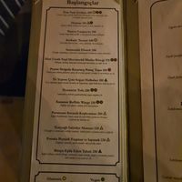 Starters menu at Oburus Momus in Kas