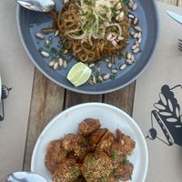 Pad Thai and buffalo cauliflower   at Oburus Momus in Kas